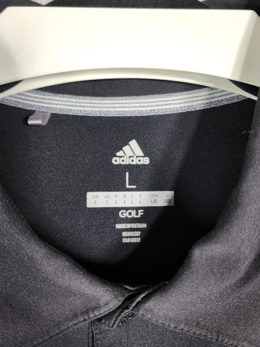 adidas Black Men's Golf Polo with Sleeve Logo